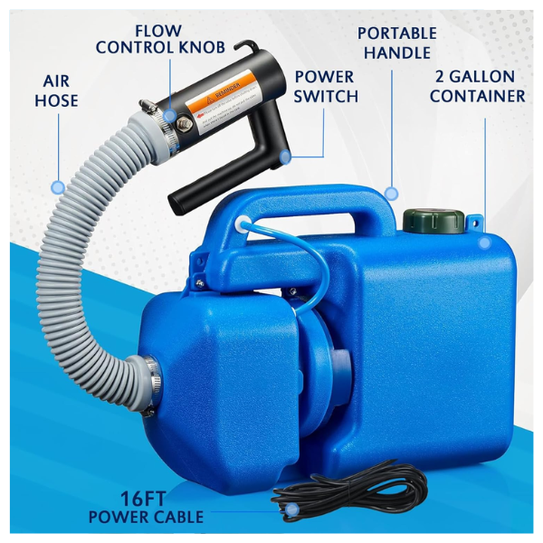 MAQUINA ELECTRICA 8L C/ ATOMIZADOR NIEBLA FRIA ULV FOGGER